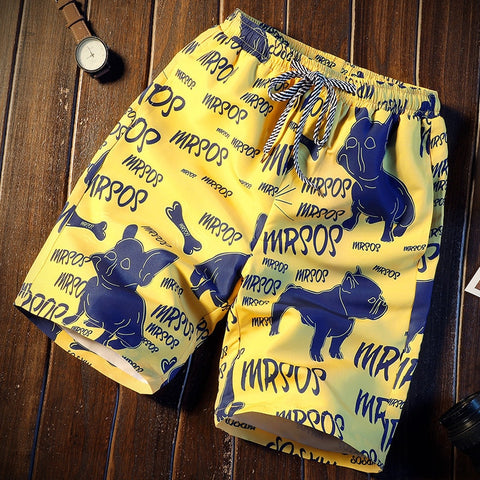 Image of Men short 16 Style Shorts Men Summer Beachwear Print Quick Dry Short Trousers Causal Drawstring Sportwear Male Shorts Plus Size