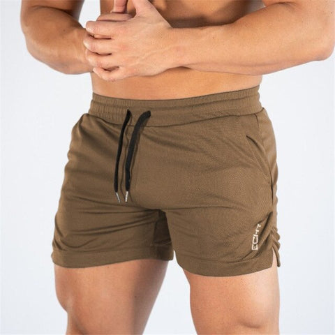 Image of 2019 männer Fitness Bodybuilding Shorts Mann Sommer Turnhallen Workout Männlichen Atmungsaktive Netz Schnell Trocken Sportswear Jogger Strand Kurze Hosen