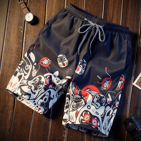 Image of Men short 16 Style Shorts Men Summer Beachwear Print Quick Dry Short Trousers Causal Drawstring Sportwear Male Shorts Plus Size