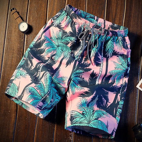 Image of Men short 16 Style Shorts Men Summer Beachwear Print Quick Dry Short Trousers Causal Drawstring Sportwear Male Shorts Plus Size