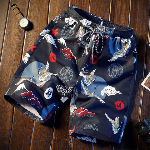 Image of Men short 16 Style Shorts Men Summer Beachwear Print Quick Dry Short Trousers Causal Drawstring Sportwear Male Shorts Plus Size